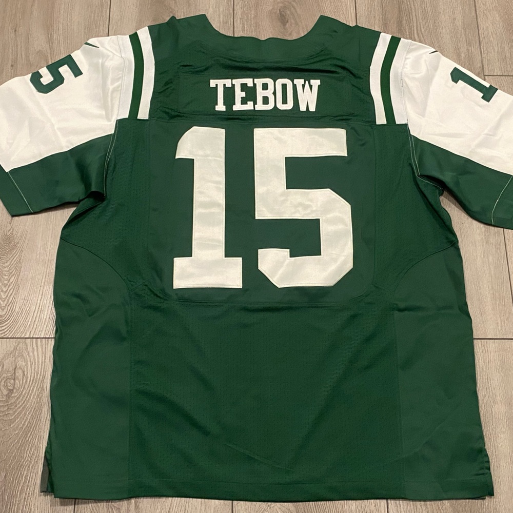 Nike On Field New York Jets Jersey Tim Tebow #15 Swoosh Team Sz 52